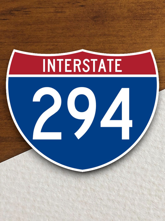 Interstate route  294 sticker, Interstate Highway Sign Expressway Stickers, Highway Sign Road Trip Sticker, Room Décor