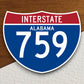 Interstate route  759 Alabama sticker, Interstate Highway Sign Expressway Stickers, Highway Sign Road Trip Sticker, Room Décor