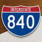 Interstate route  840 sticker, Interstate Highway Sign Expressway Stickers, Highway Sign Road Trip Sticker, Room Décor