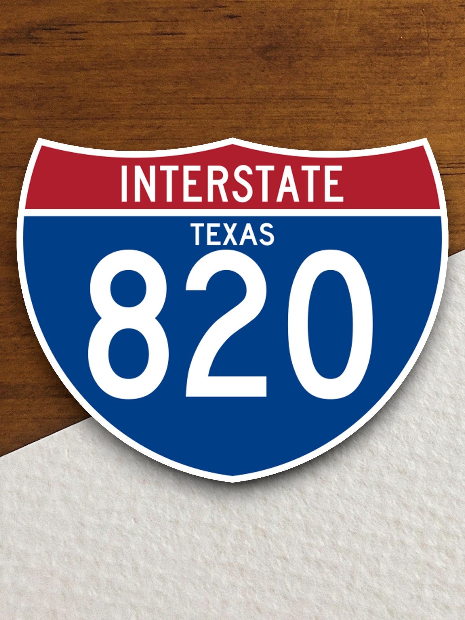 Interstate route  820 Texas sticker, Texas sticker, Interstate Highway Sign Expressway Stickers, Highway Sign Road Trip Sticker, Room Décor