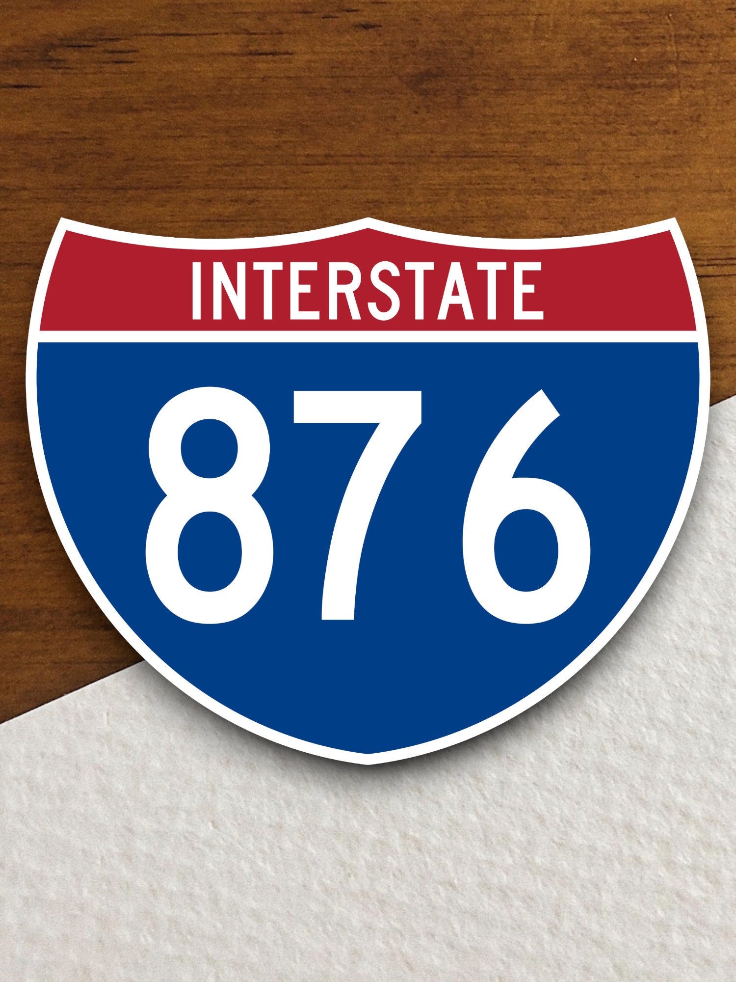 Interstate route  876 sticker, Interstate Highway Sign Expressway Stickers, Highway Sign Road Trip Sticker, Room Décor