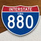 Interstate route  880 Iowa sticker, Interstate Highway Sign Expressway Stickers, Highway Sign Road Trip Sticker, Room Décor