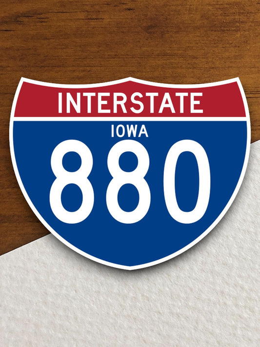 Interstate route  880 Iowa sticker, Interstate Highway Sign Expressway Stickers, Highway Sign Road Trip Sticker, Room Décor