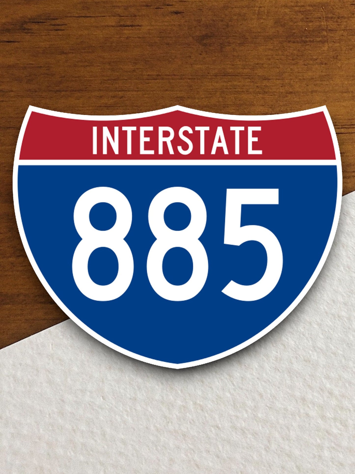 Interstate route  885 sticker, Interstate Highway Sign Expressway Stickers, Highway Sign Road Trip Sticker, Room Décor