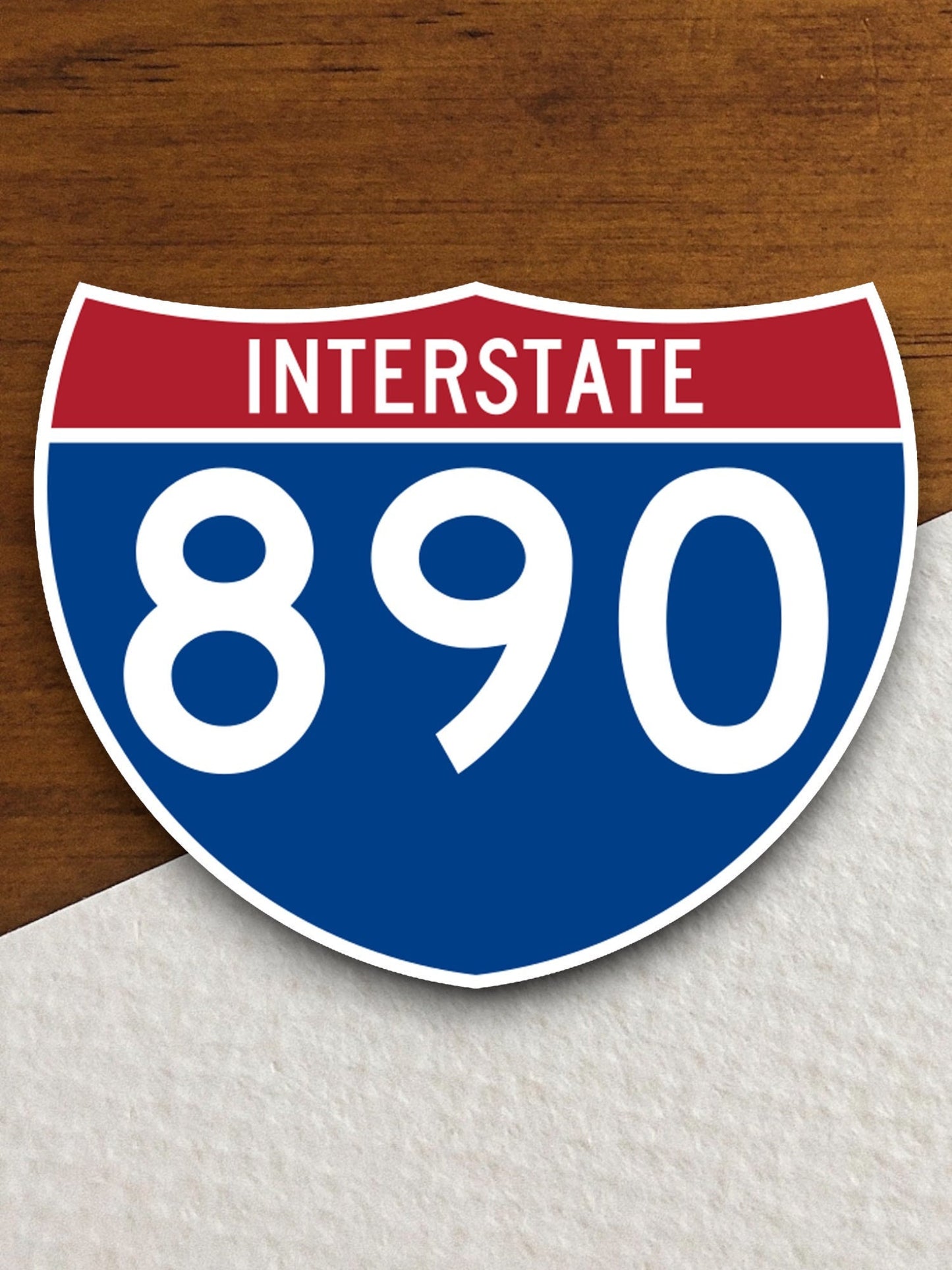 Interstate route  890 sticker, Interstate Highway Sign Expressway Stickers, Highway Sign Road Trip Sticker, Room Décor