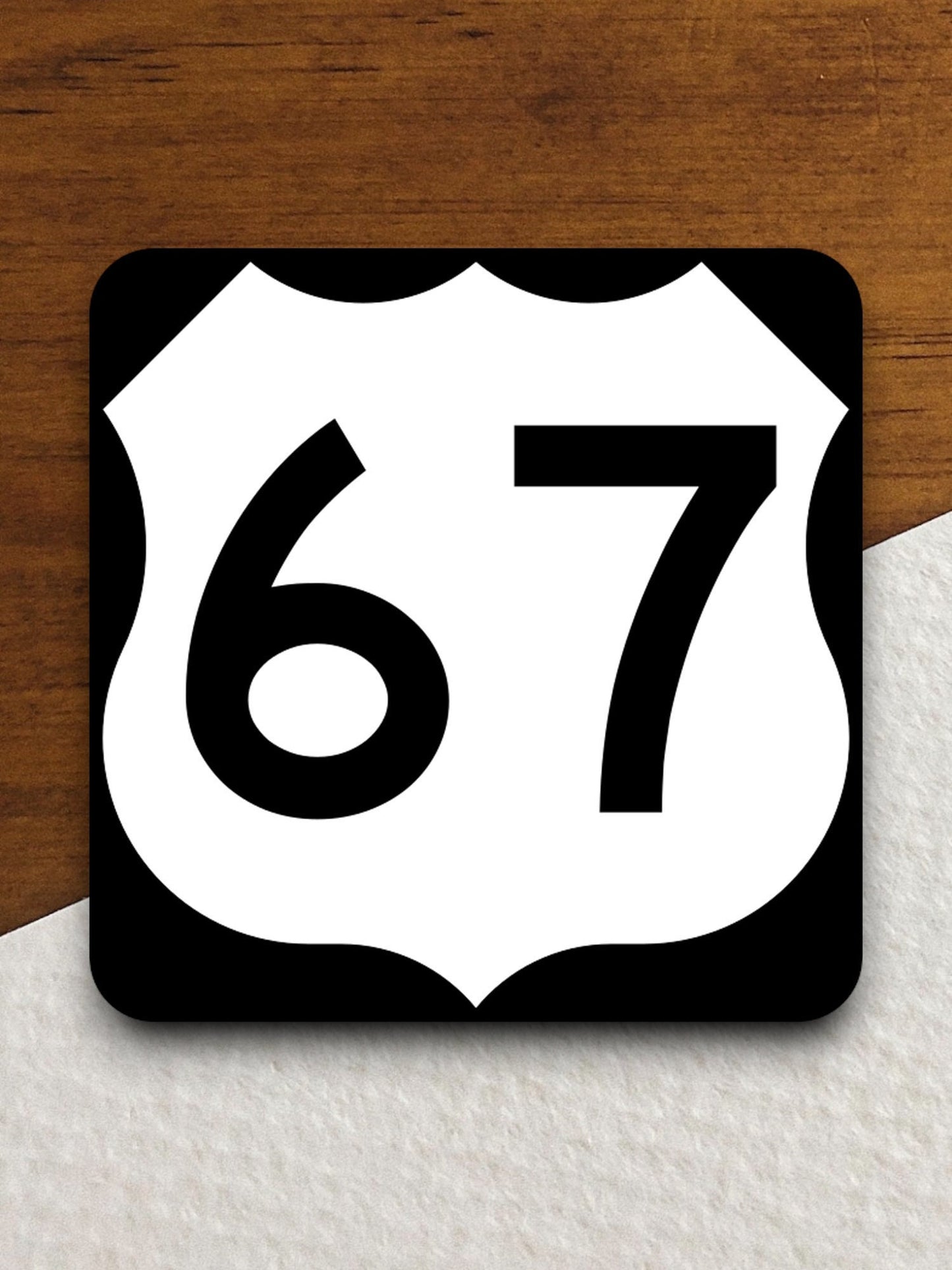 United States route 67 road sign sticker, road trip sticker, highway sign, room decor, travel sticker