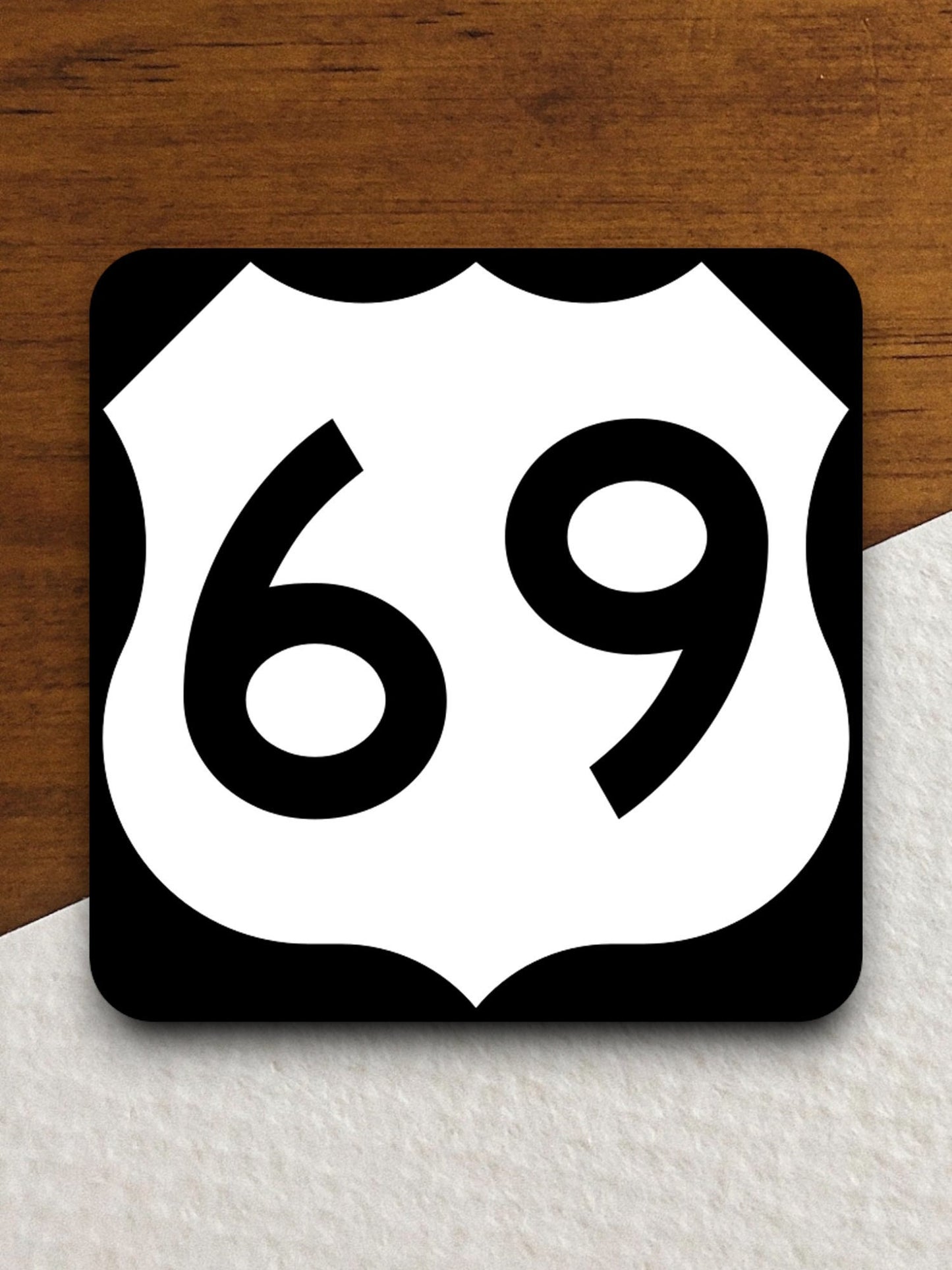 United States route 69 road sign sticker, road trip sticker, highway sign, room decor, travel sticker