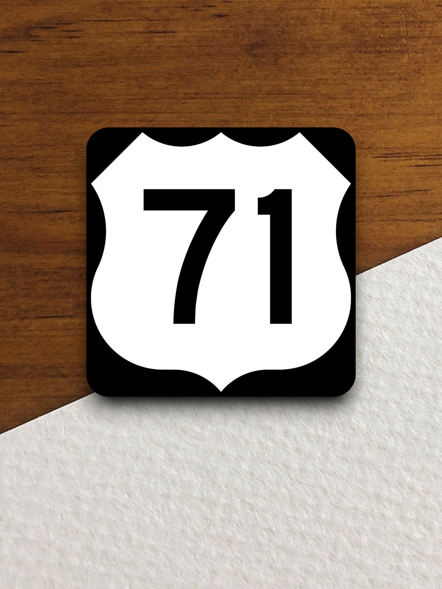 United States route 71 road sign sticker, road trip sticker, highway sign, room decor, travel sticker