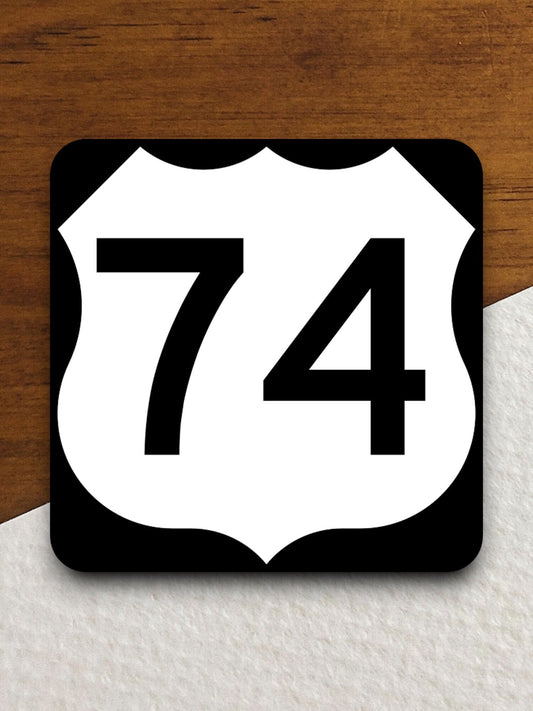 United States route 74 road sign sticker, road trip sticker, highway sign, room decor, travel sticker