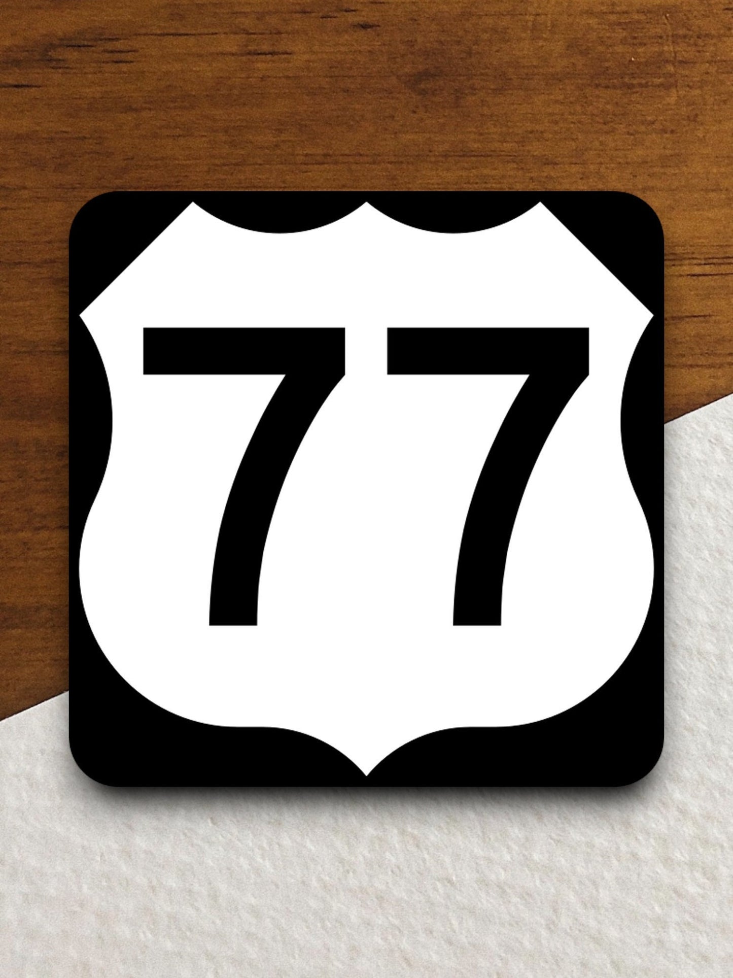 United States route 77 road sign sticker, road trip sticker, highway sign, room decor, travel sticker