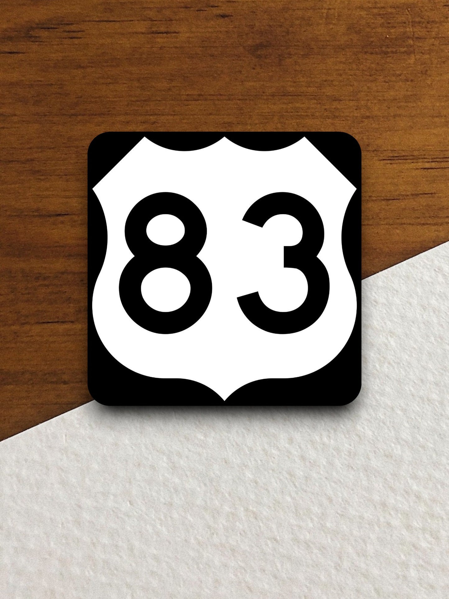 United States route 83 road sign sticker, road trip sticker, highway sign, room decor, travel sticker