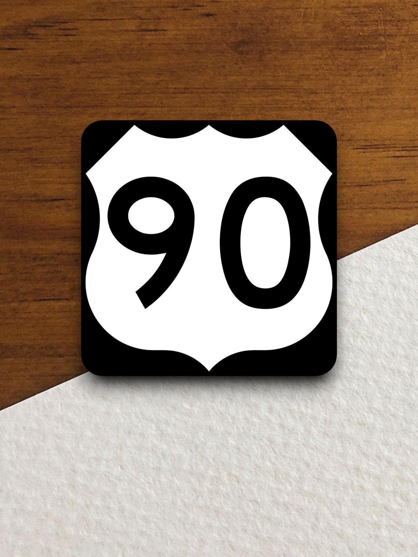 United States route 90 road sign sticker, road trip sticker, highway sign, room decor, travel sticker