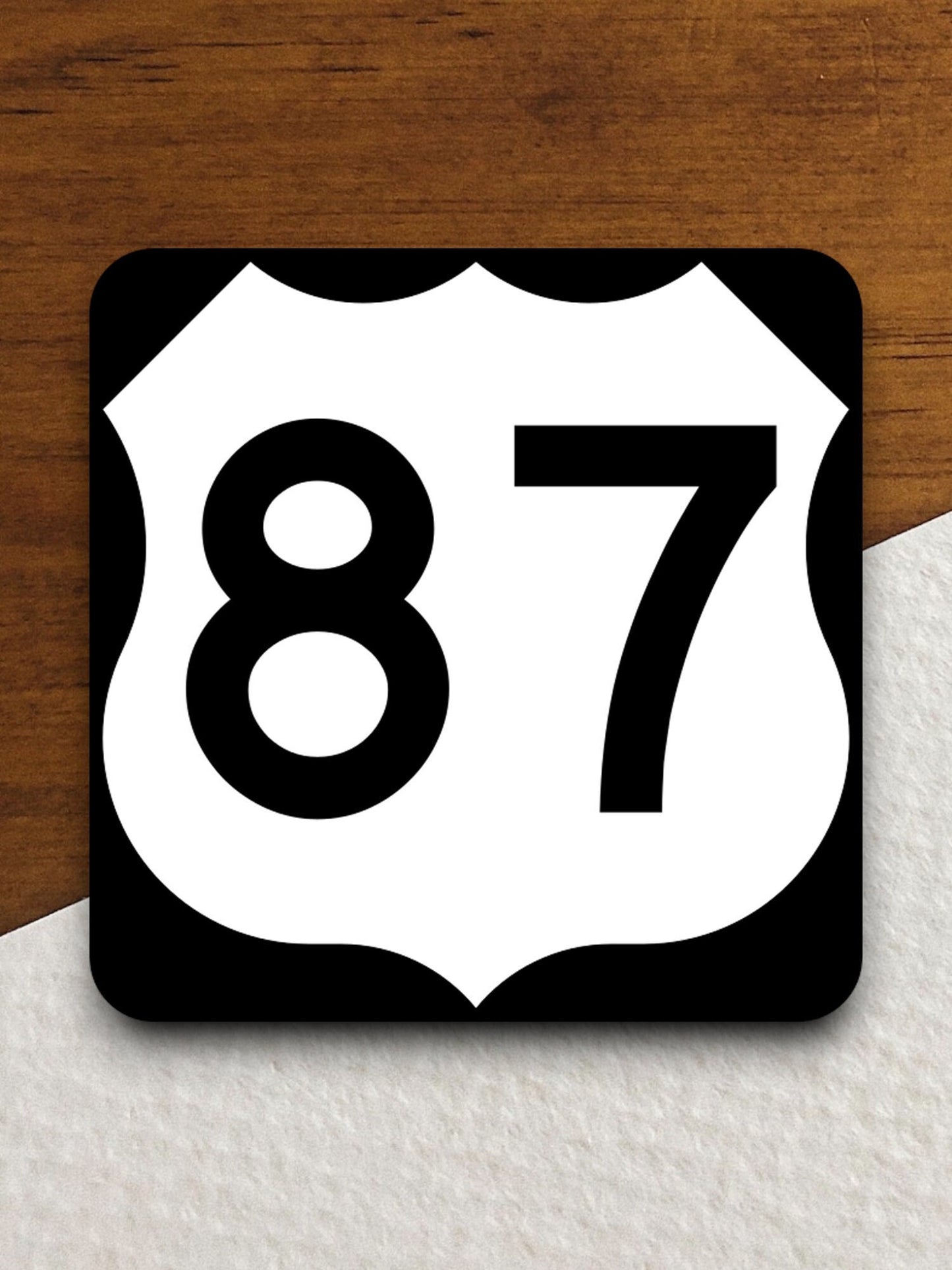 United States route 87 road sign sticker, road trip sticker, highway sign, room decor, travel sticker