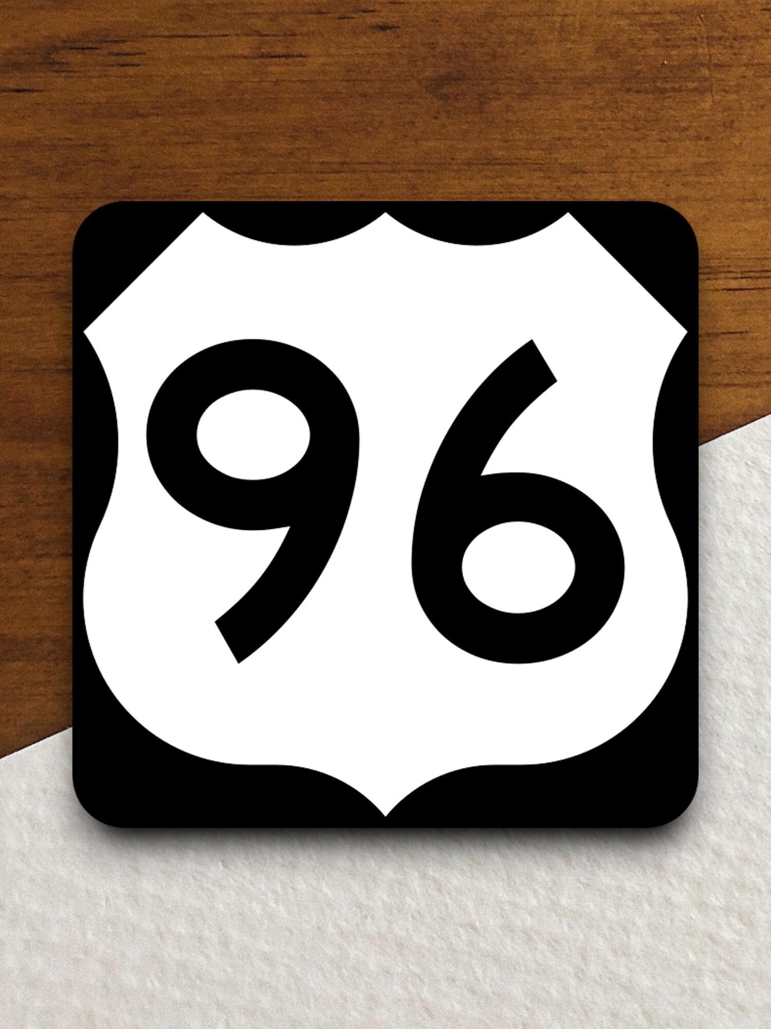 United States route 96 road sign sticker, road trip sticker, highway sign, room decor, travel sticker