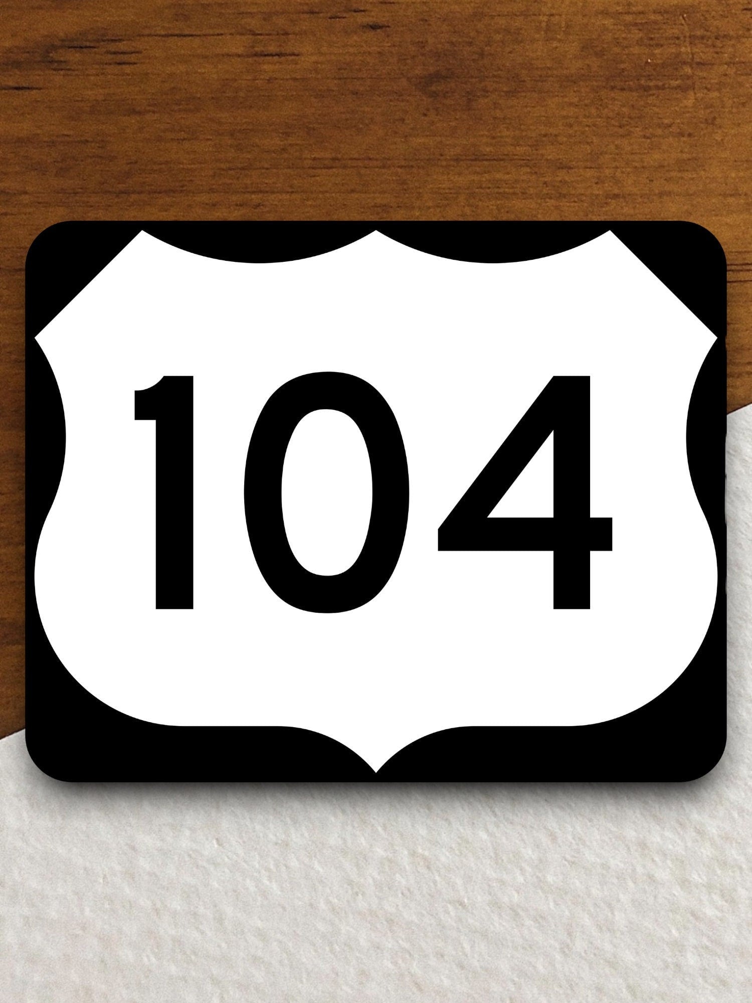 United States route 104 new york road sign sticker, road trip sticker, highway sign, room decor, travel sticker