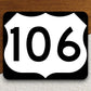 United States route 106 road sign sticker, road trip sticker, highway sign, room decor, travel sticker