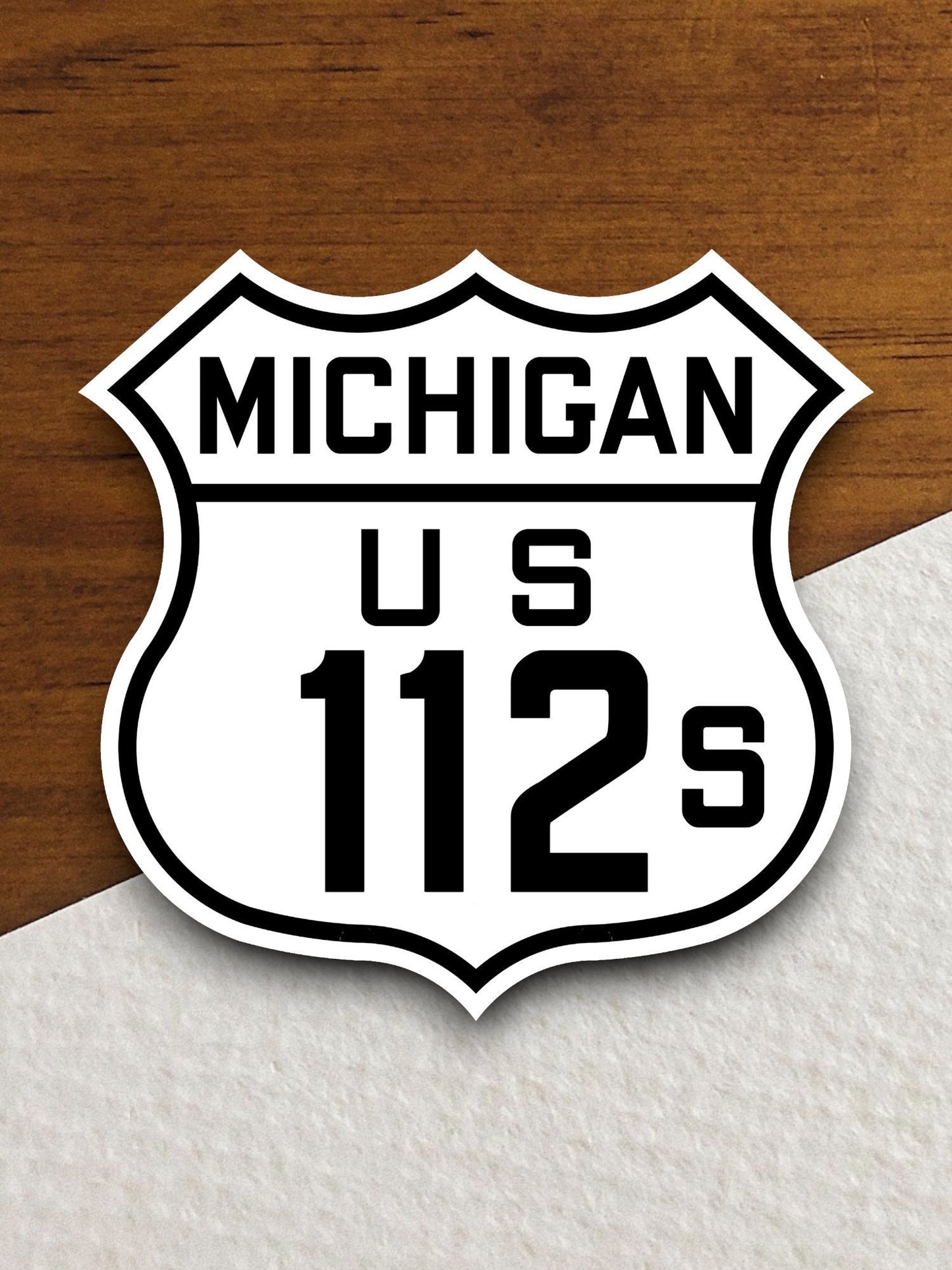 United States route 112s michigan road sign sticker, road trip sticker, highway sign, room decor, travel sticker