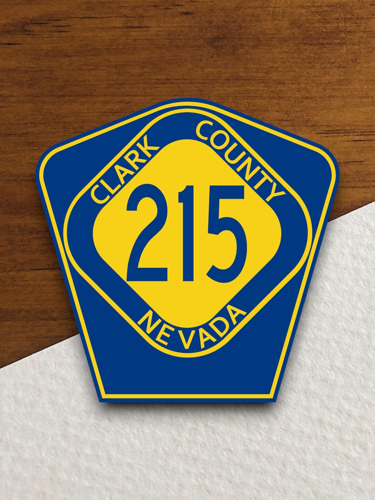 Clark county route 215 nevada road sign sticker, road trip sticker, highway sign, room decor, travel sticker