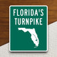 Florida's turnpike shield  road sign stickers, Room Décor Traffic Sticker, Road Sign Decoration Road Work Signs, Building Signs