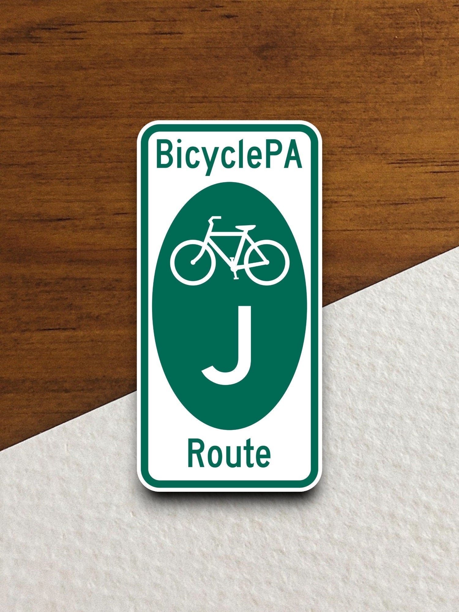 Pennsylvania   bike route j road sign sticker, road trip sticker, highway sign, room decor, travel sticker