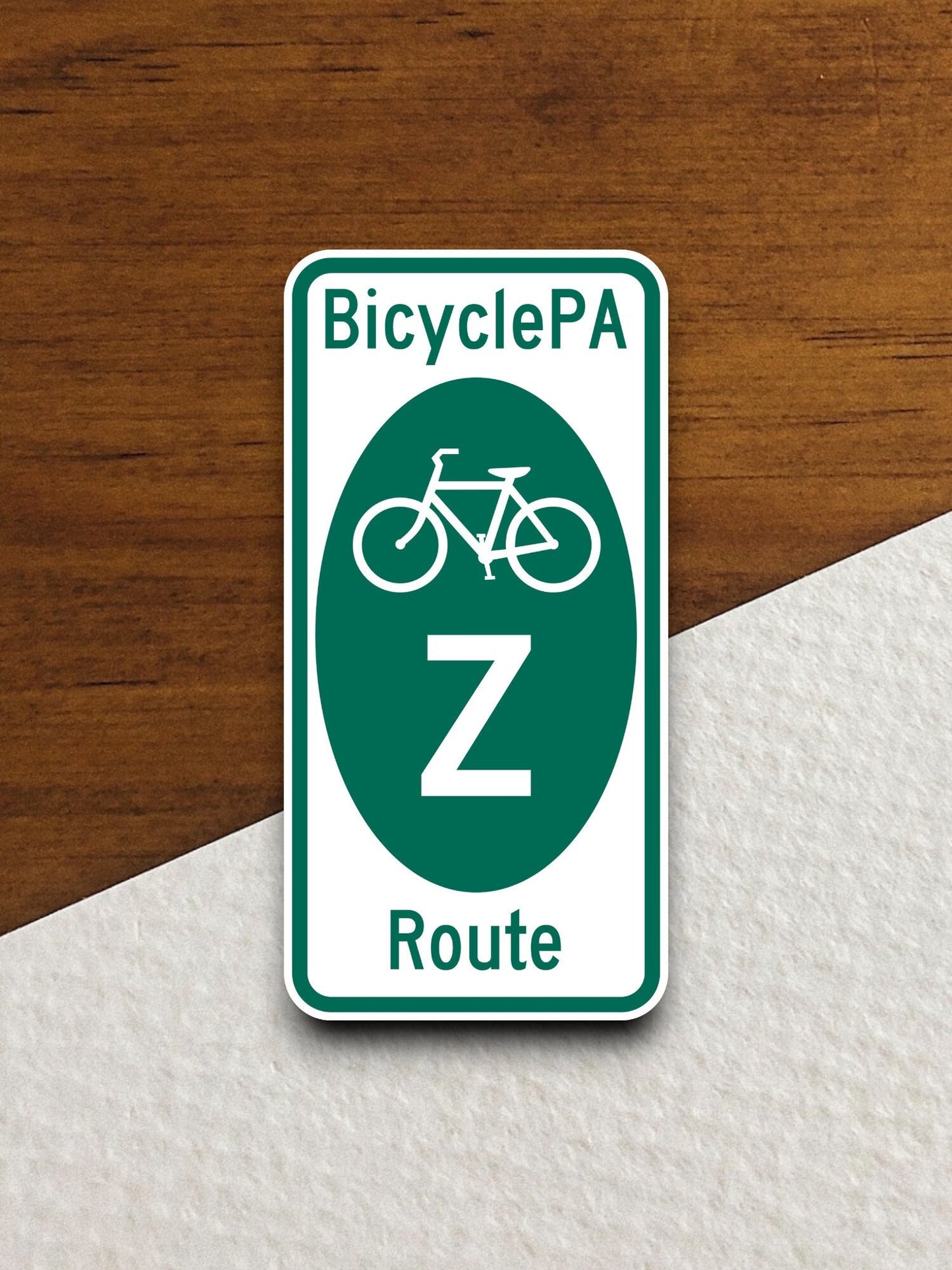 Pennsylvania   bike route z road sign sticker, road trip sticker, highway sign, room decor, travel sticker