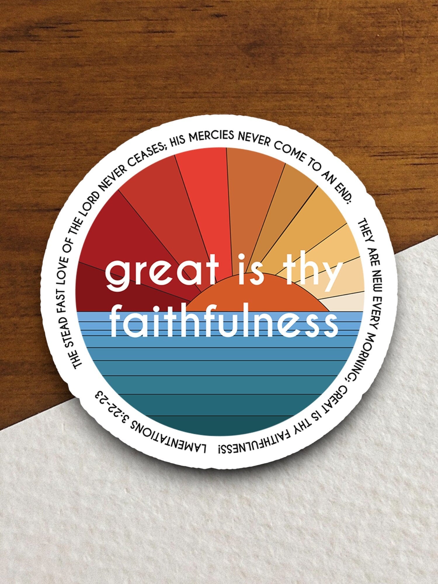 Great is thy faithfulness sticker, Religious Sticker, Faith Sticker, Worship Sticker, Christian Sticker, Scripture Sticker, Room Décor