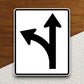 Left turn or straight direction  road sign stickers, Room Decor, Traffic Sticker, Road Sign Decoration, Road Work Signs, Building Signs