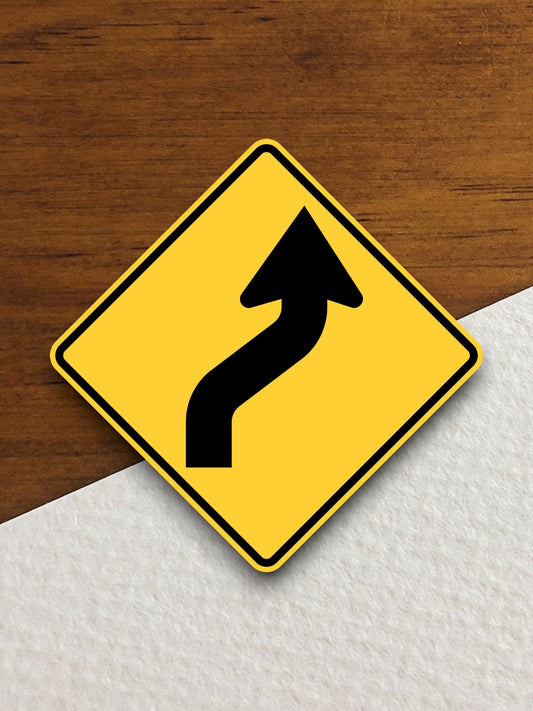 Reverse curve  road sign stickers, Room Decor, Traffic Sticker, Road Sign Decoration, Road Work Signs, Traffic Sign