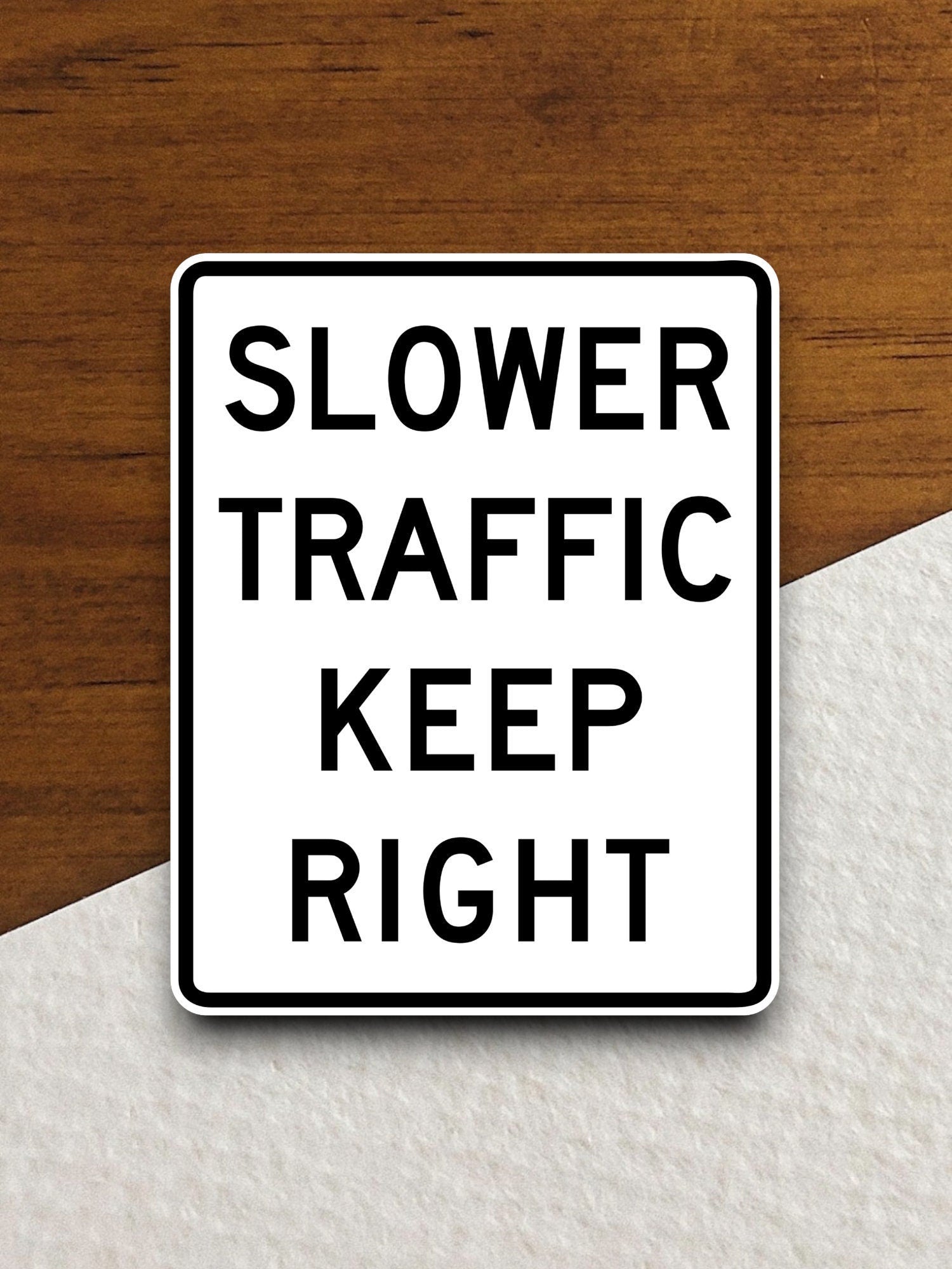 Slower traffic keep right  road sign stickers, Room Décor Traffic Sticker, Road Sign Decoration Road Work Signs, Building Signs