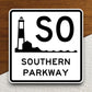 Southern parkway  road sign stickers, Room Decor, Traffic Sticker, Road Sign Decoration, Road Work Signs, Building Signs, Traffic Sign