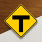 T junction  road sign stickers, Room Decor, Traffic Sticker, Road Sign Decoration, Road Work Signs, Traffic Sign