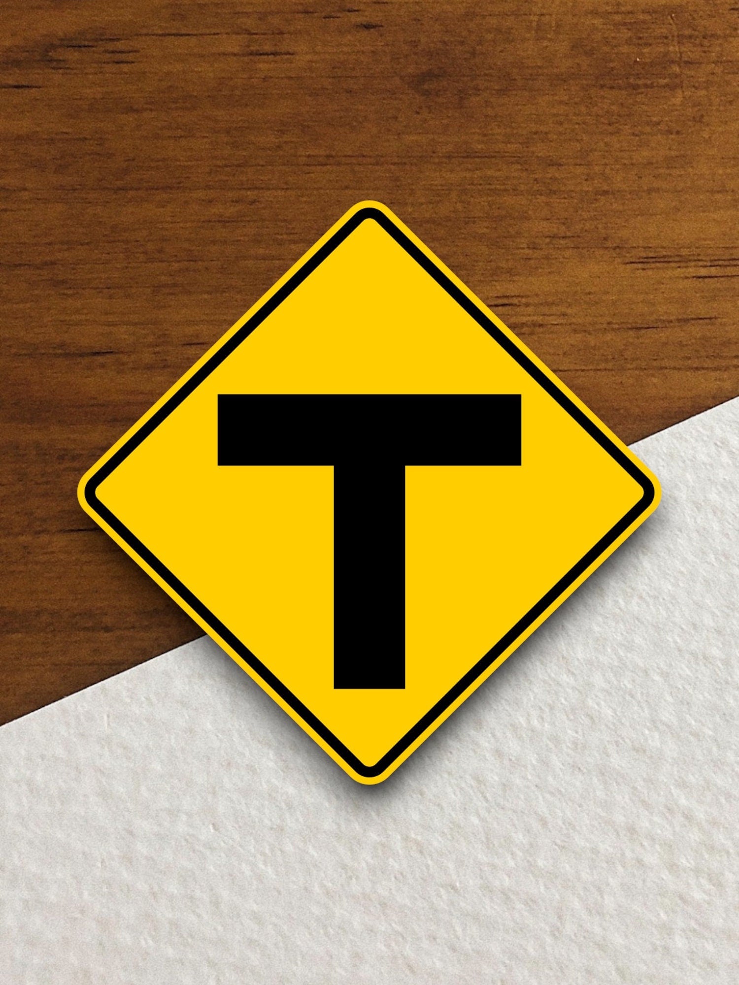 T junction  road sign stickers, Room Decor, Traffic Sticker, Road Sign Decoration, Road Work Signs, Traffic Sign