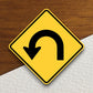 Turn around arrow  road sign stickers, Room Decor, Traffic Sticker, Road Sign Decoration, Road Work Signs, Building Signs, Traffic Sign