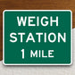 Weigh station 1 mile ahead  road sign stickers, Room Décor Traffic Sticker, Road Sign Decoration Road Work Signs, Building Signs