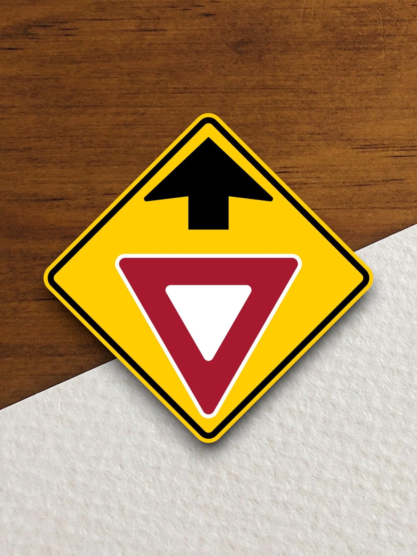 Yield sign ahead  road sign stickers, Room Decor, Traffic Sticker, Road Sign Decoration, Road Work Signs, Building Signs, Traffic Sign