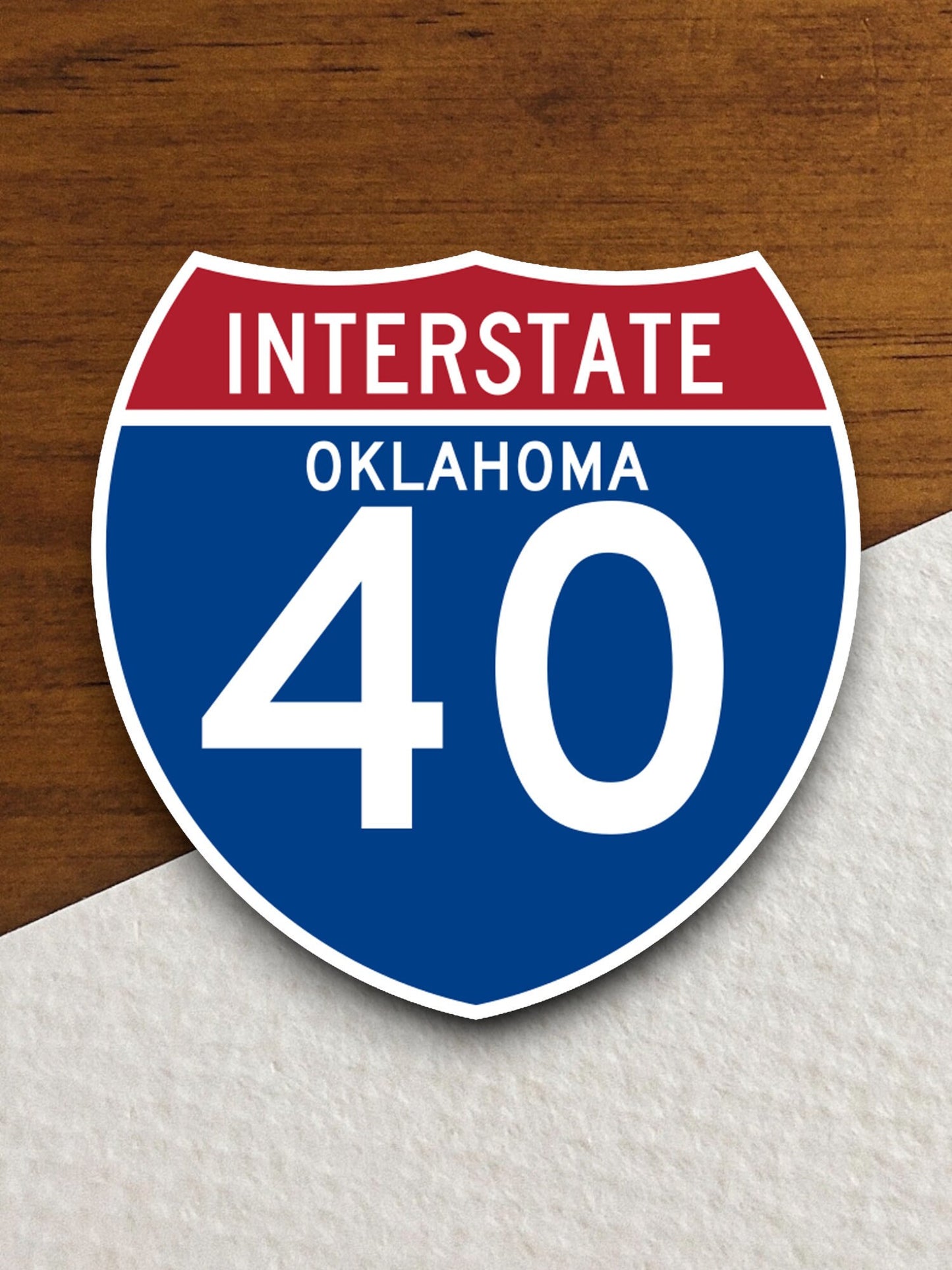 Interstate route  40 oklahoma sticker, Interstate Highway Sign Expressway Stickers, Highway Sign Road Trip Sticker, Room Décor