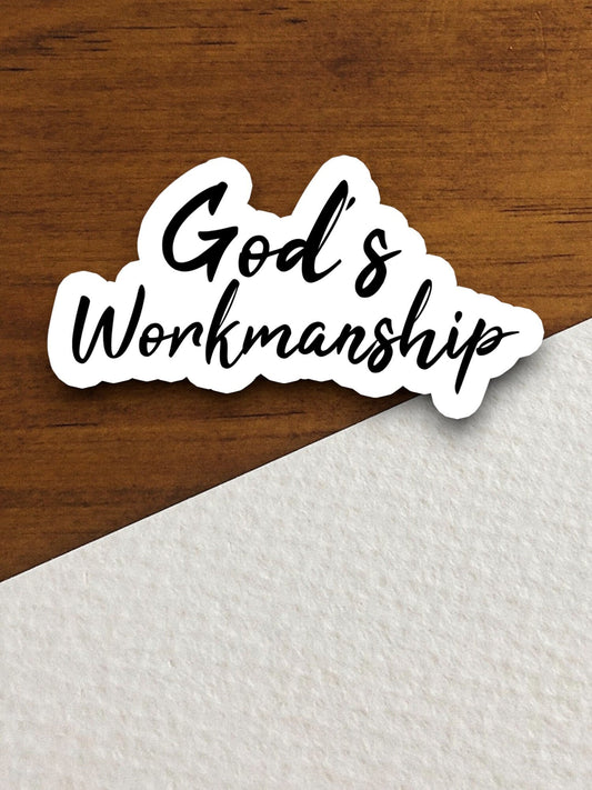 God's workmanship sticker, Religious Sticker, Faith Sticker, Worship Sticker, Christian Sticker, planner sticker, God sticker, Room Décor