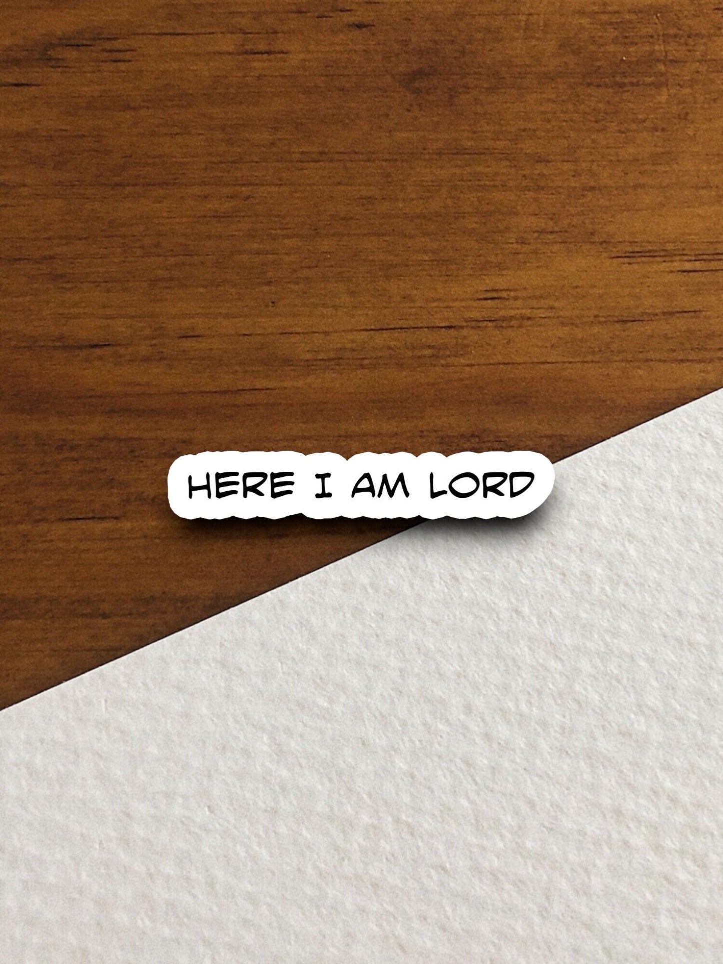 Here I am Lord sticker, Religious Sticker, Faith Sticker, Worship Sticker, Christian Sticker, Scripture Sticker, Room Décor