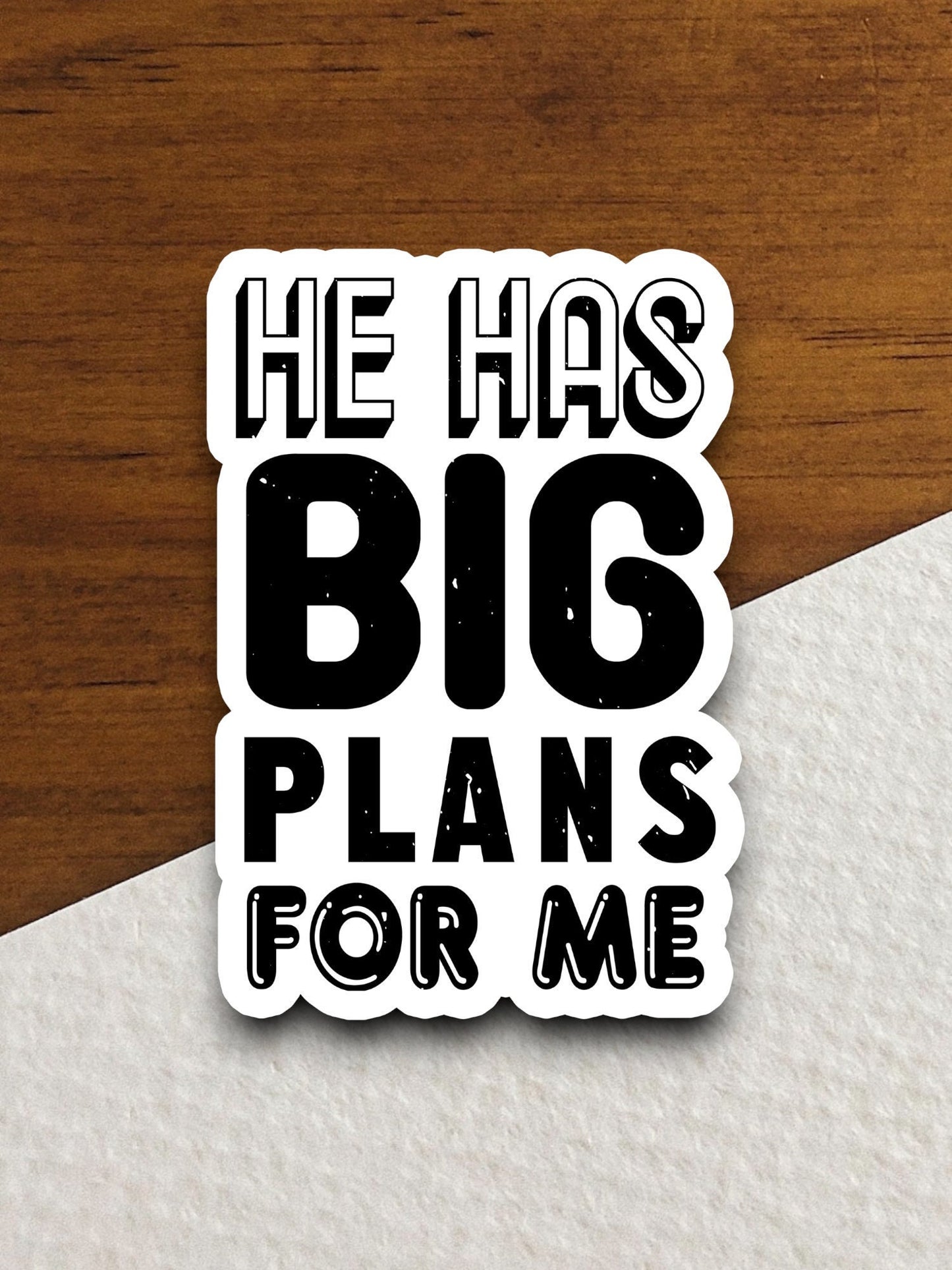 He has big plans for me sticker, Religious Sticker, Faith Sticker, Worship Sticker, Christian Sticker, Scripture Sticker, Room Décor