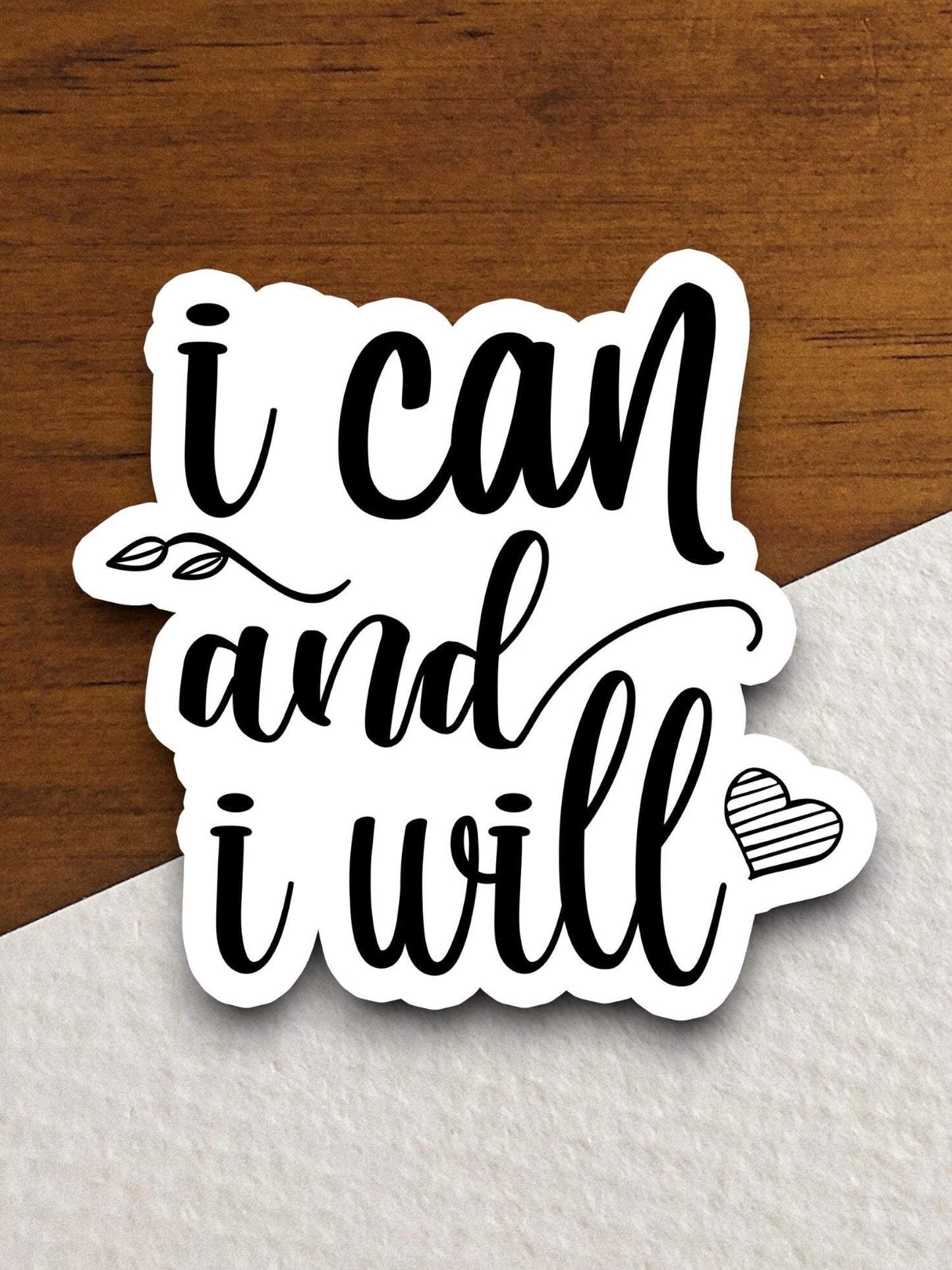 I Can and I Will sticker, Religious Sticker, Faith Sticker, Worship Sticker, Christian Sticker, Scripture Sticker, Room Décor