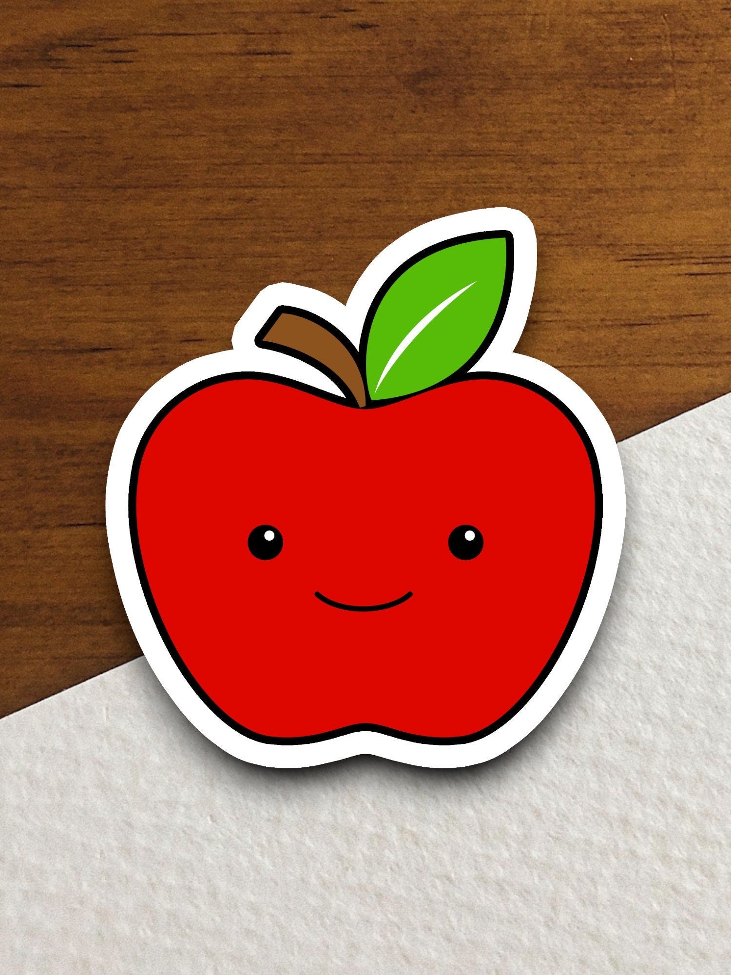 Smiling Apple Sticker, Teacher Sticker, Education Sticker, School Sticker, Cute Sticker, Room Decor