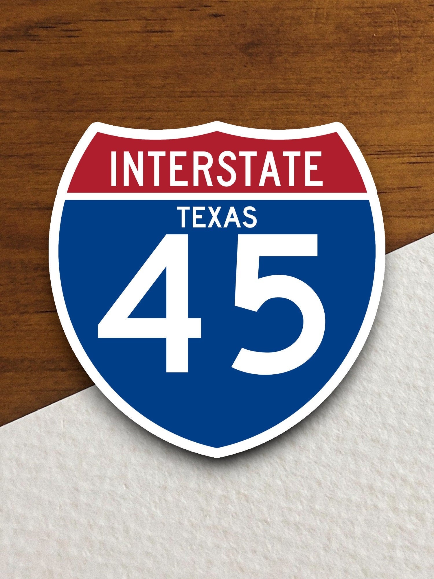 Interstate route  45 texas sticker, Texas sticker, Interstate Highway Sign Expressway Stickers, Highway Sign Road Trip Sticker, Room Décor