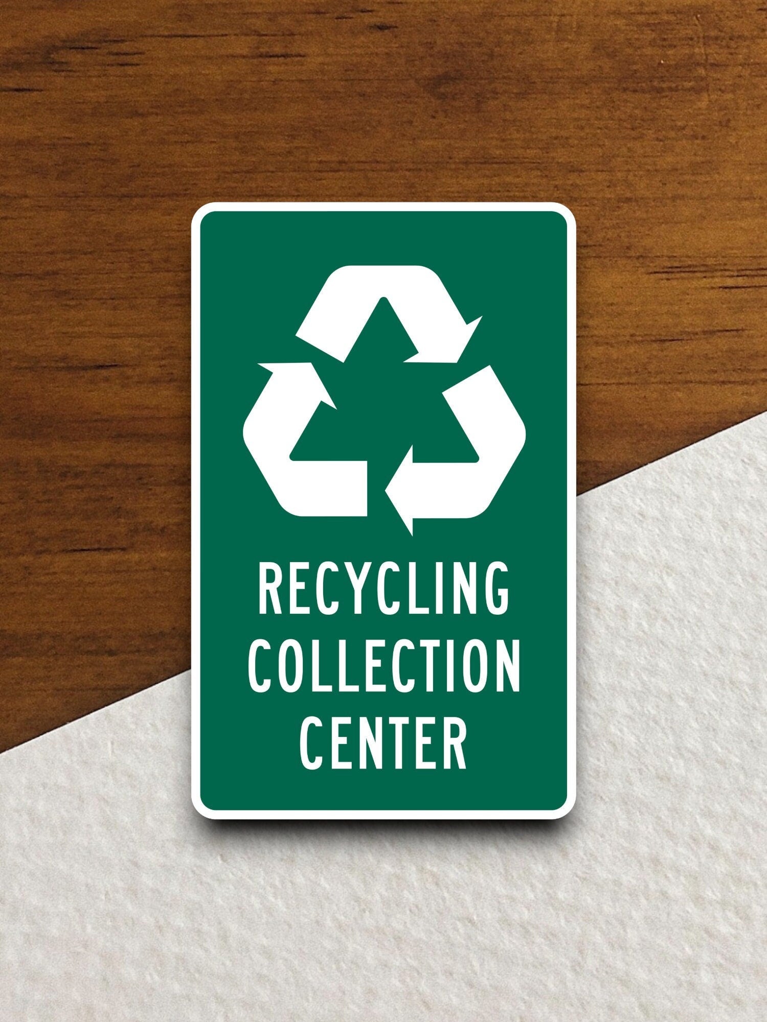 Recycling collection center  road sign stickers, Room Decor, Traffic Sticker, Road Sign Decoration, Road Work Signs, Building Signs