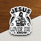 Jesus loves me I know sticker, Religious Sticker, Faith Sticker, Worship Sticker, Christian Sticker, Scripture Sticker, Room Décor