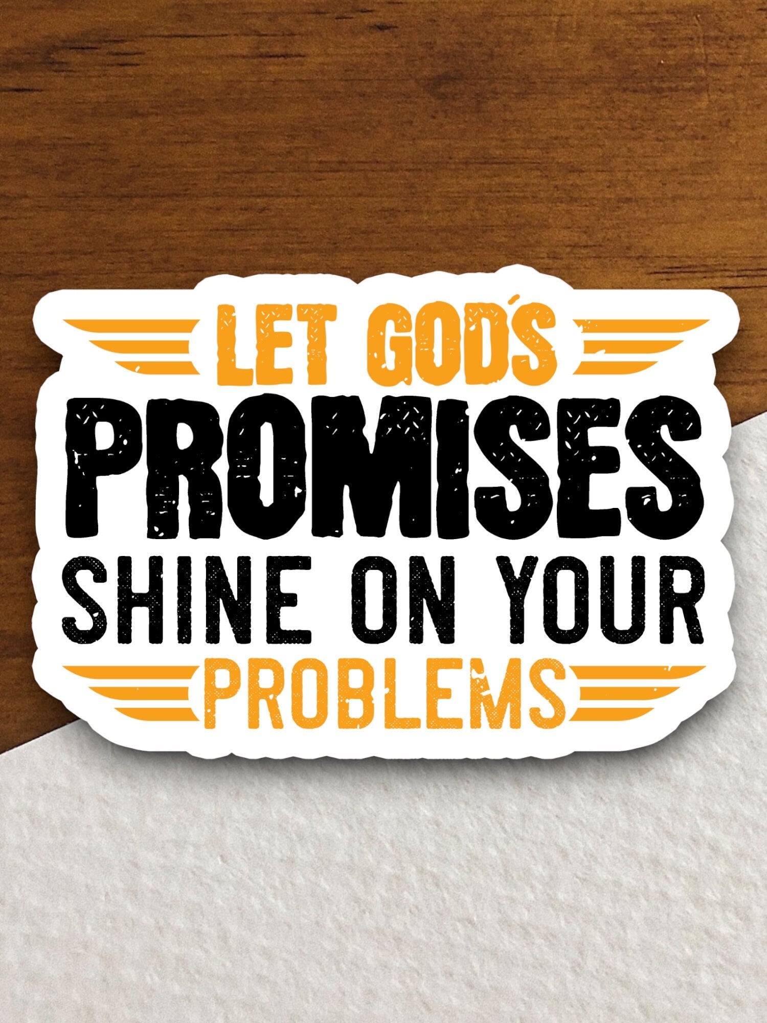 Let God's promises shine on your problems sticker, Religious Sticker, Faith Sticker, Worship Sticker, Christian Sticker, Scripture Sticker