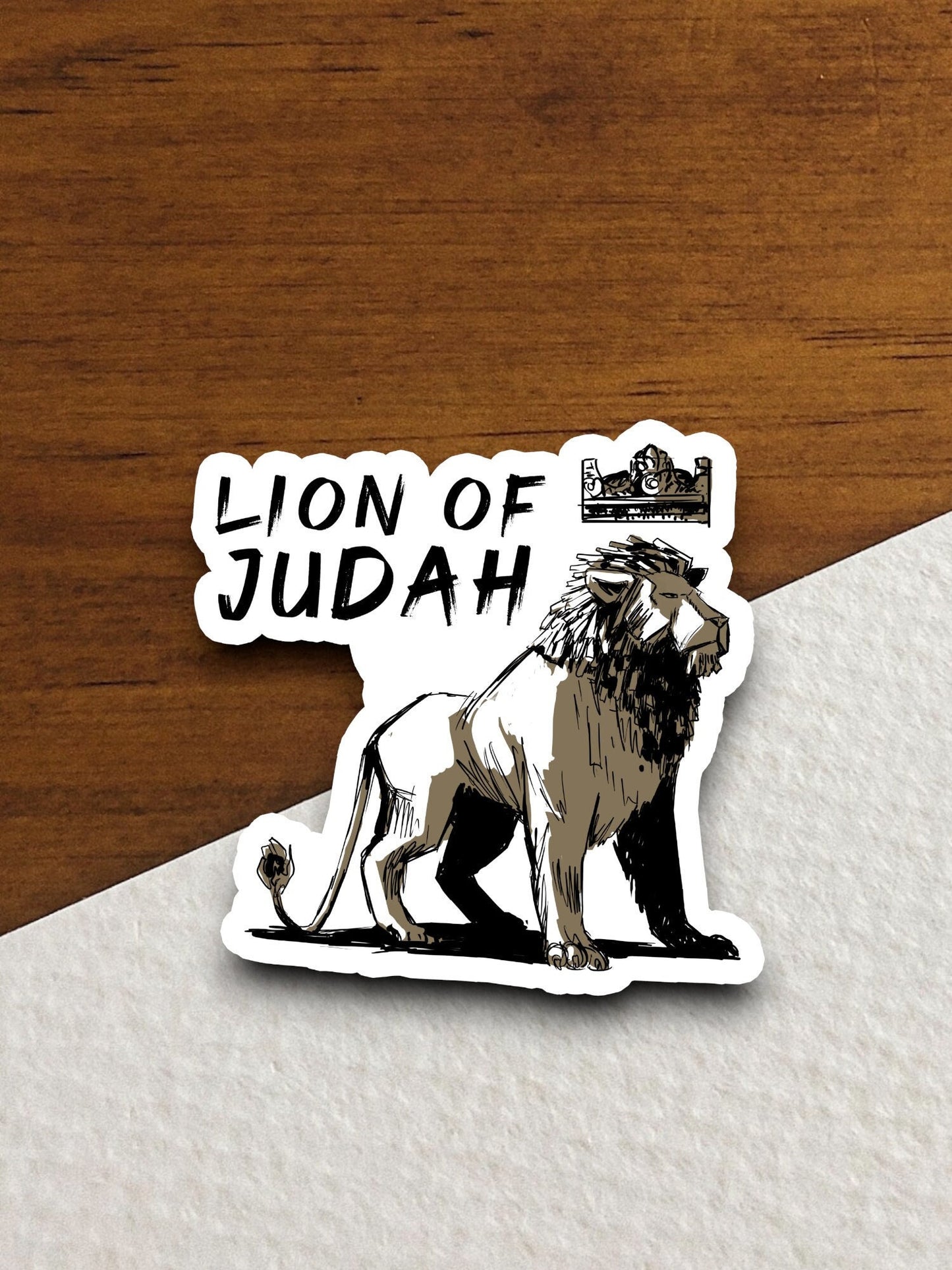 Lion of Judah sticker, Religious Sticker, Faith Sticker, Worship Sticker, Christian Sticker, Scripture Sticker, Room Décor