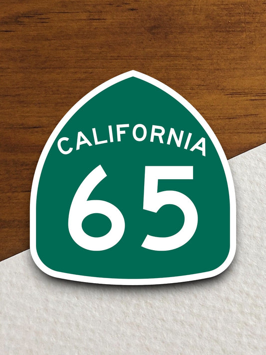 California state route 65 road sign sticker, road trip sticker, highway sign, room decor, travel sticker