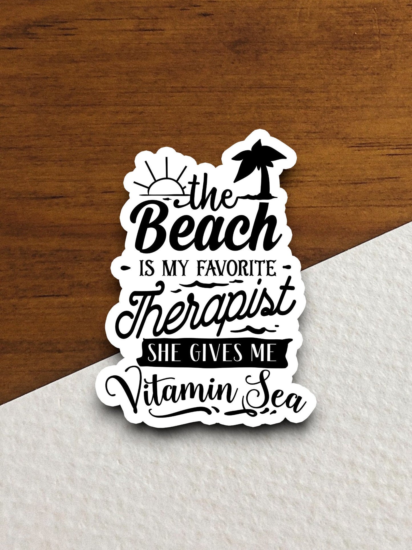 Beach Therapist Sticker, vacation sticker, travel sticker, room decor, water bottle sticker, laptop sticker