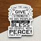 May the Lord give strength to his people sticker, Religious Sticker, Faith Sticker, Worship Sticker, Christian Sticker, Scripture Sticker