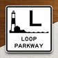 Loop parkway  road sign stickers, Room Decor, Traffic Sticker, Road Sign Decoration, Road Work Signs, Traffic Sign